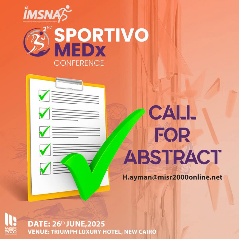 𝐃𝐫𝐢𝐯𝐞 𝐭𝐡𝐞 𝐟𝐮𝐭𝐮𝐫𝐞 𝐨𝐟 𝐬𝐩𝐨𝐫𝐭𝐬 𝐦𝐞𝐝𝐢𝐜𝐢𝐧𝐞.(a call for abstract) Your innovative research can directly impact athlete performance.
